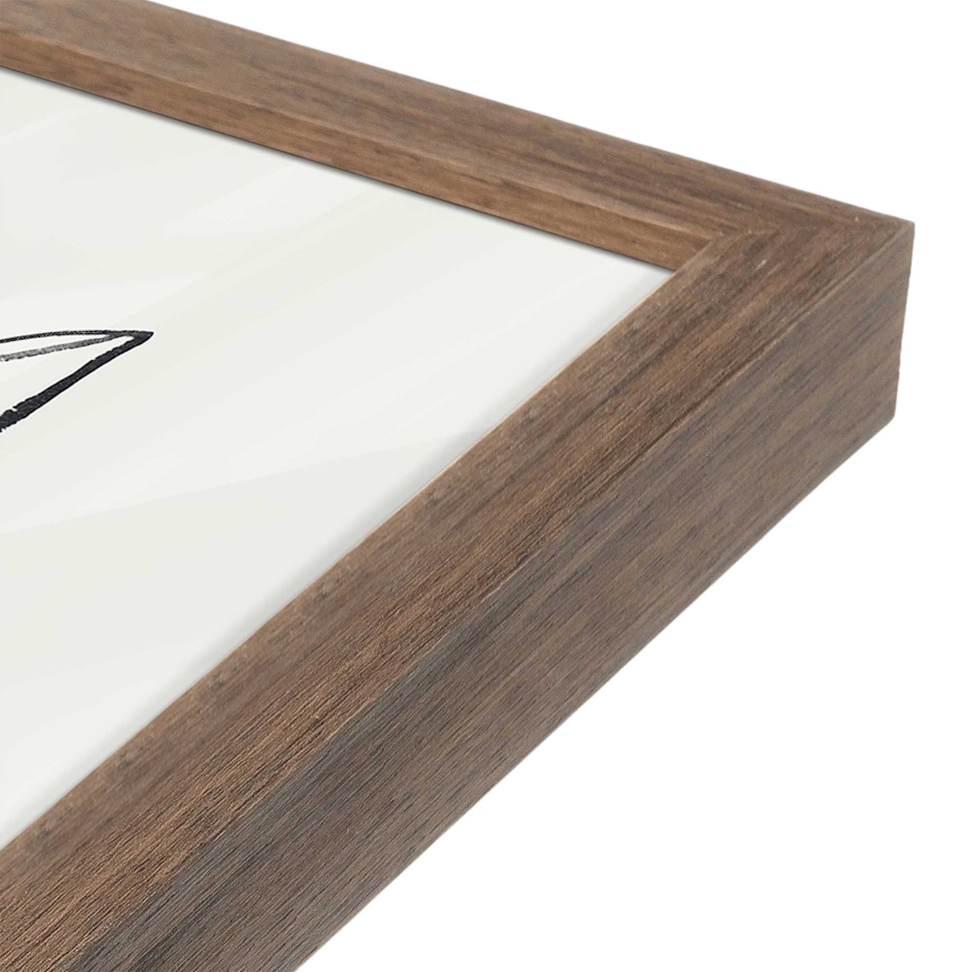 [Color:Walnut], Picture of art in a Walnut frame at an angle