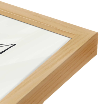 [Color:American Maple], Picture of art in a American Maple frame at an angle