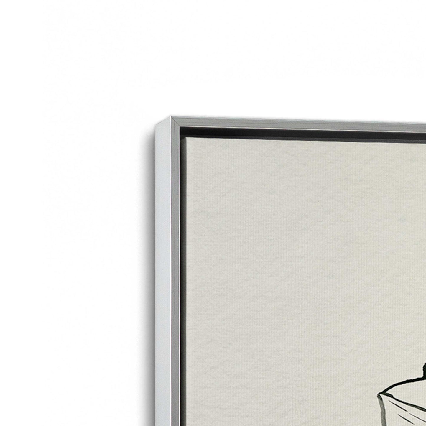 [Color:Polished Chrome], Picture of art in a Polished Chrome frame at an angle