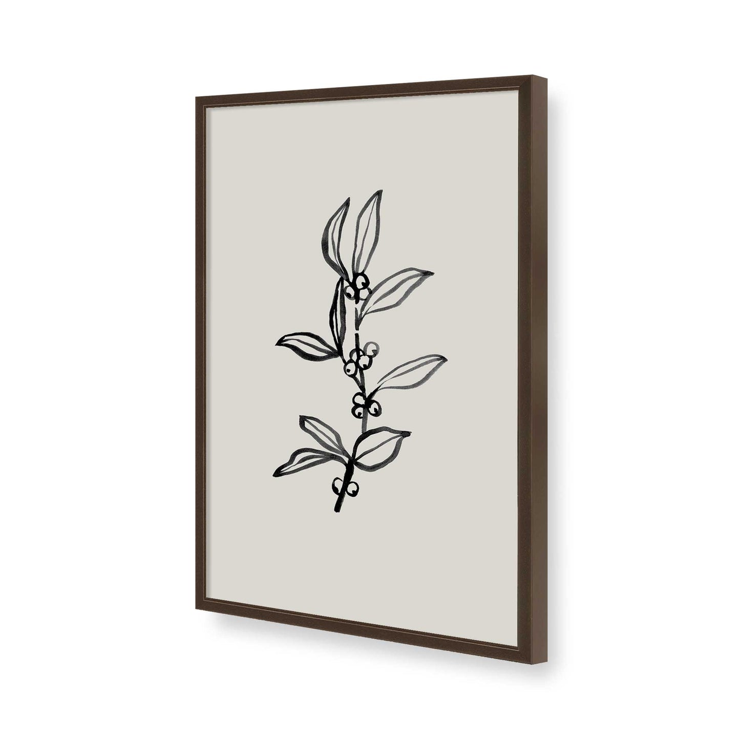 [Color:Brown], Picture of art in a Brown frame of the corner