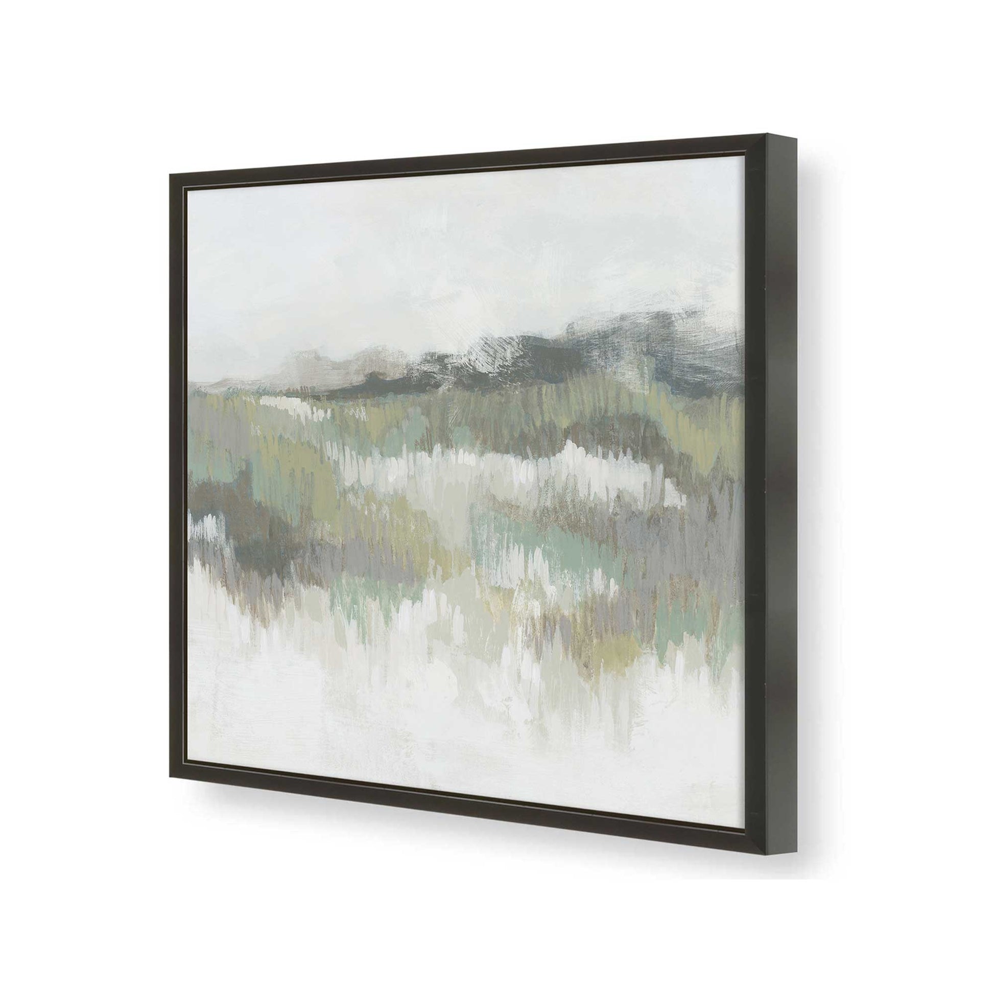 [Color:Satin Black], Picture of art in a Satin Black frame of the corner