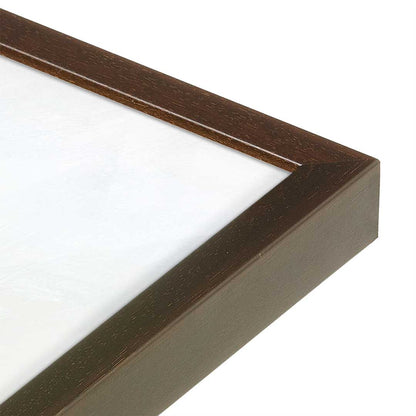 [Color:Espresso], Picture of art in a Espresso frame at an angle