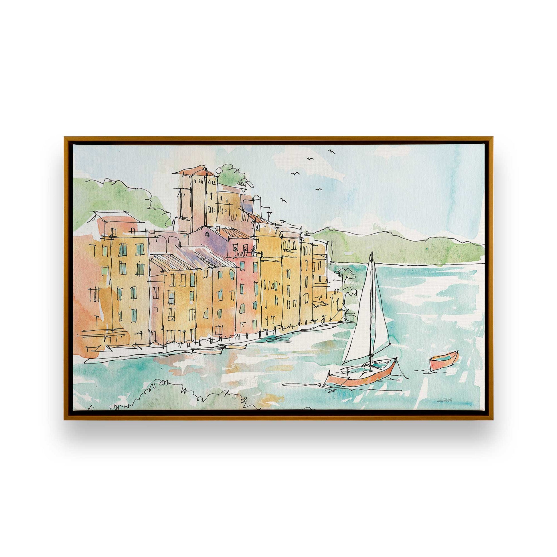 [Color:Polished Gold], Picture of art in a Polished Gold frame
