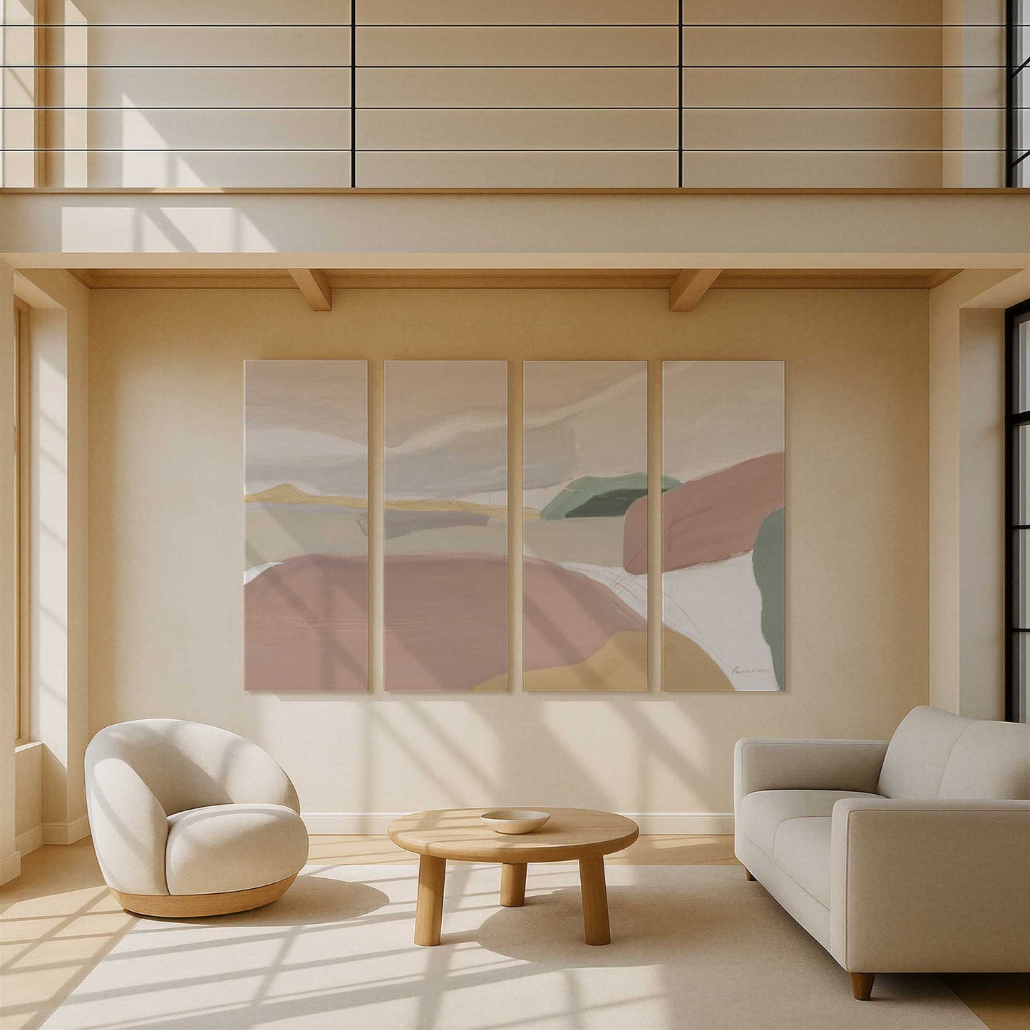 [Color:Stretched Canvas], Picture of art in a room