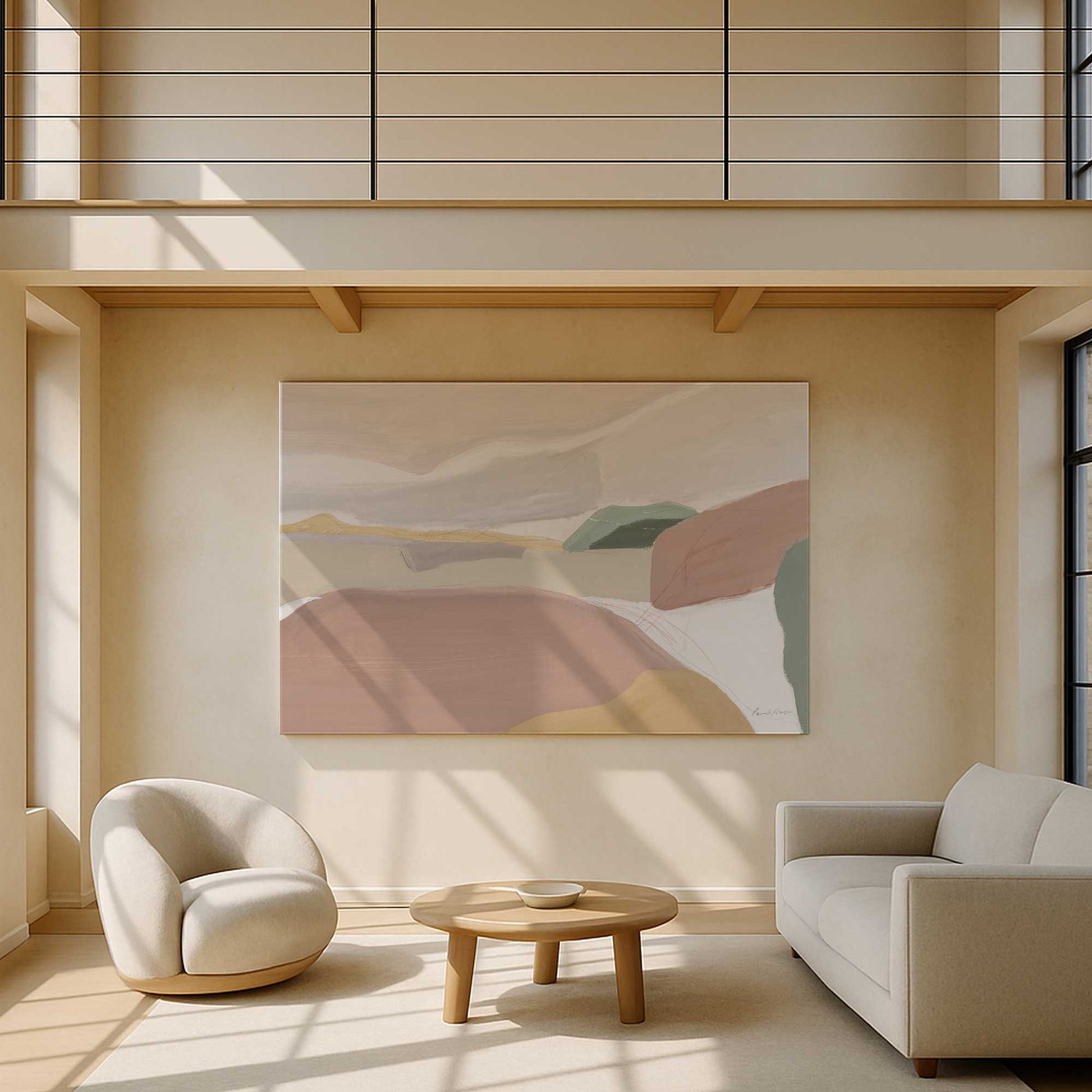 [Color:Stretched Canvas], Picture of art in a room