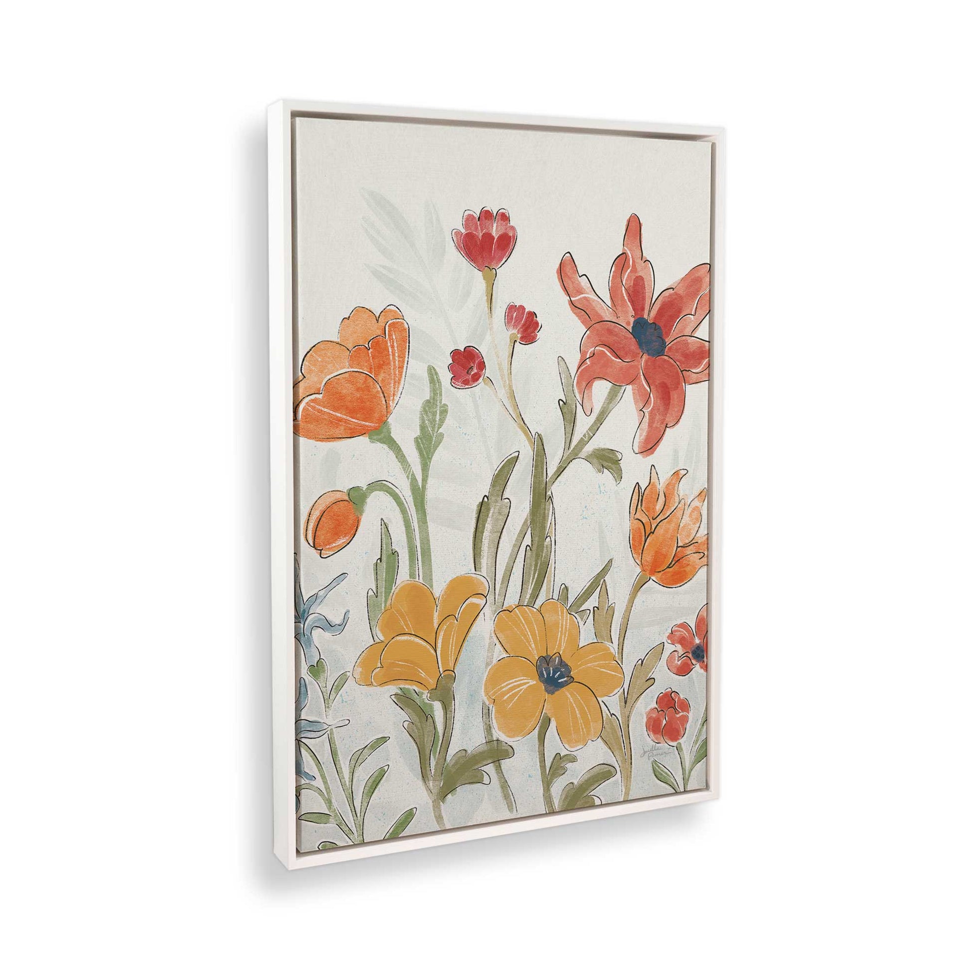 [Color:Opaque White], Picture of art in a White frame at an angle