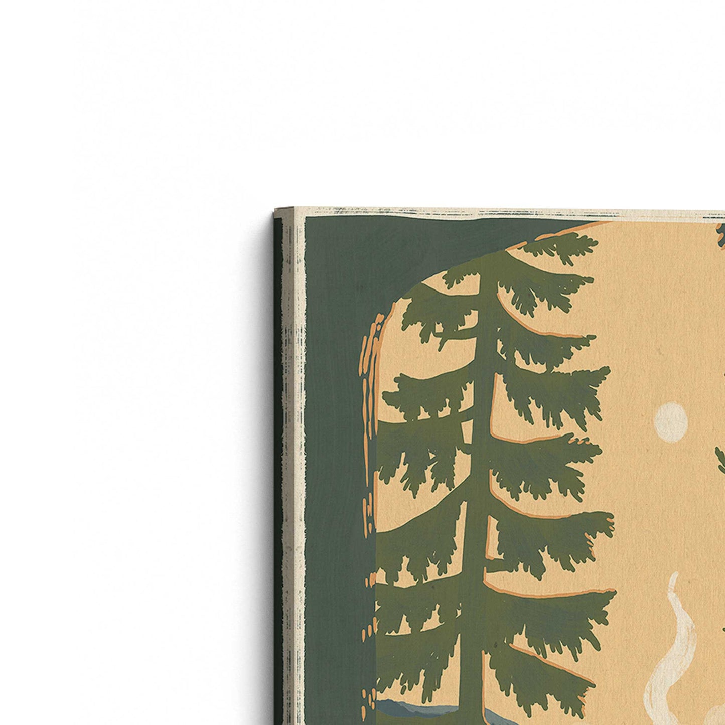 [Color:Stretched Canvas], Picture of the corner of the art