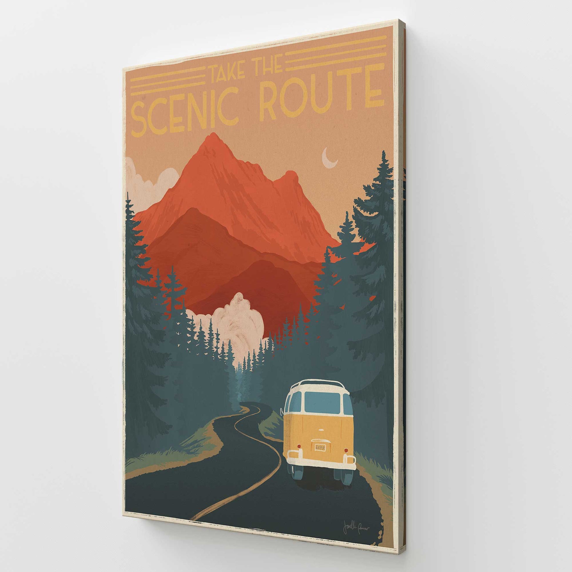[Color:Stretched Canvas], Picture of art at an angle