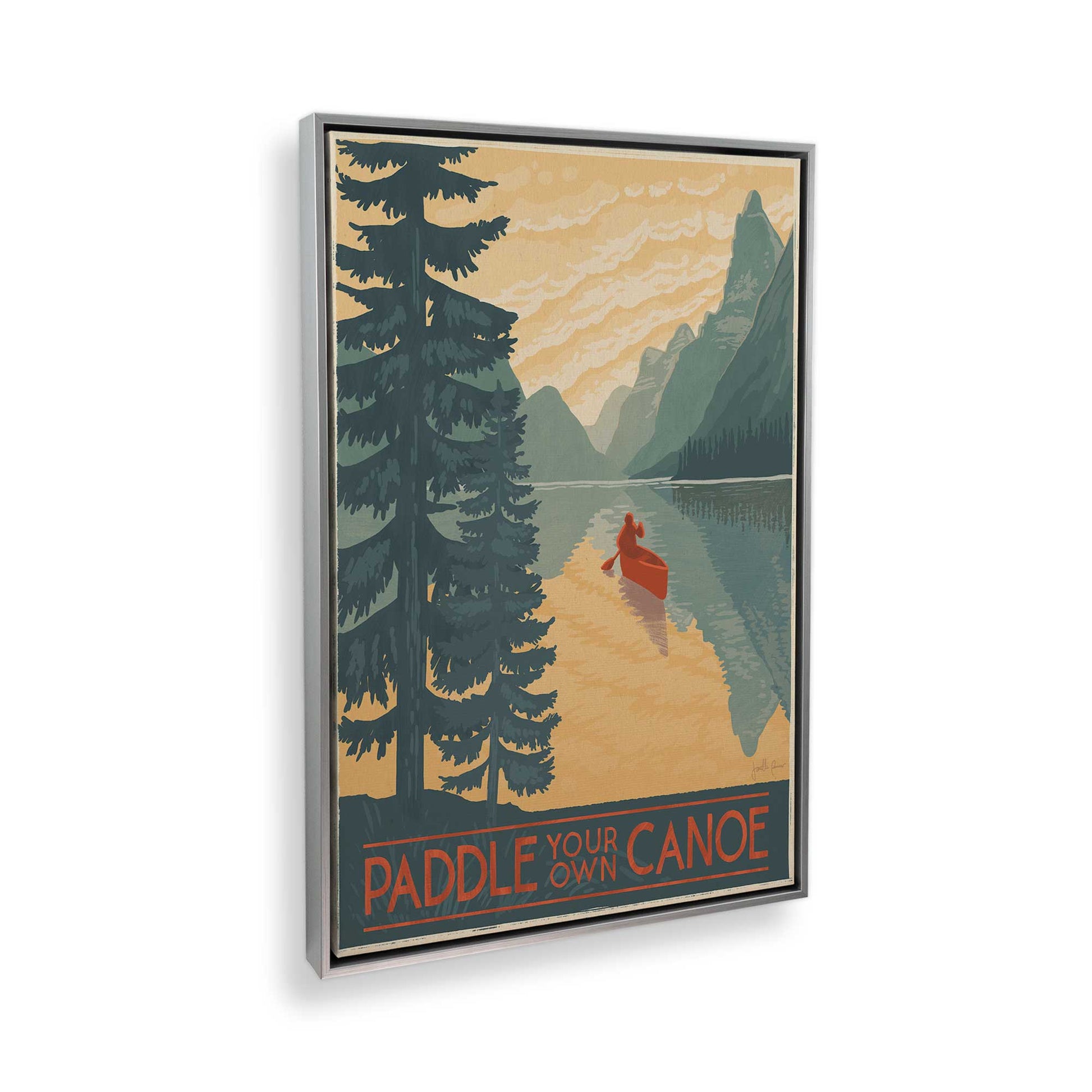 [Color:Polished Chrome], Picture of art in a Polished Chrome frame at an angle