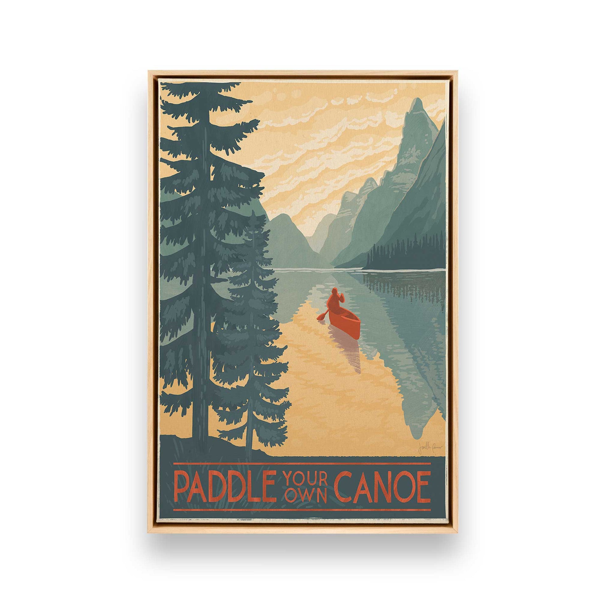 [Color:American Maple], Picture of art in a American Maple frame