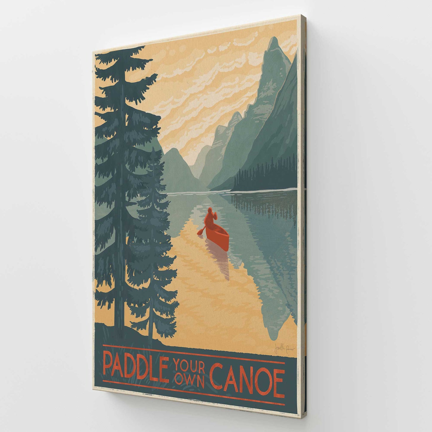 [Color:Stretched Canvas], Picture of art at an angle