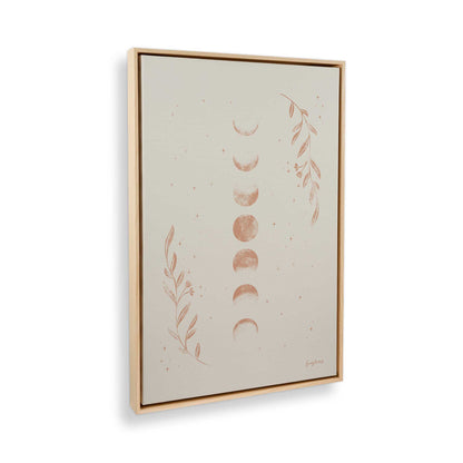 [Color:American Maple], Picture of art in a American Maple frame at an angle