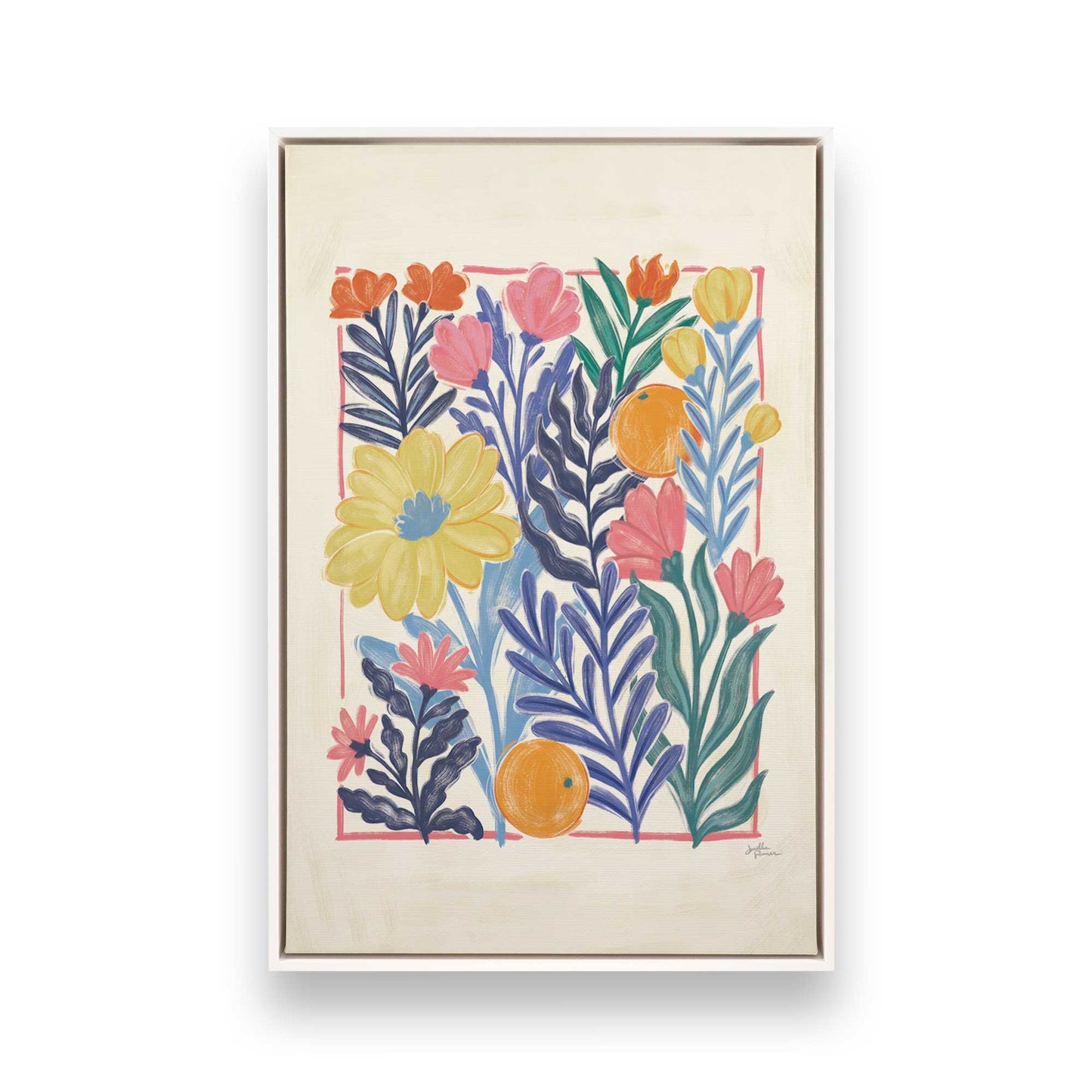 [Color:Opaque White], Picture of art in a White frame