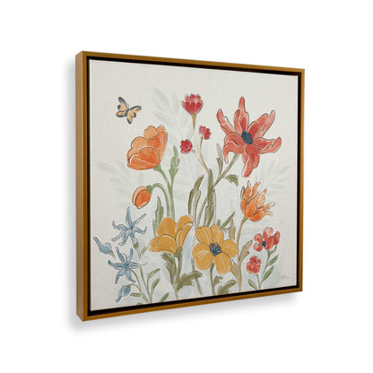 [Color:American Maple], Picture of art in a American Maple frame at an angle