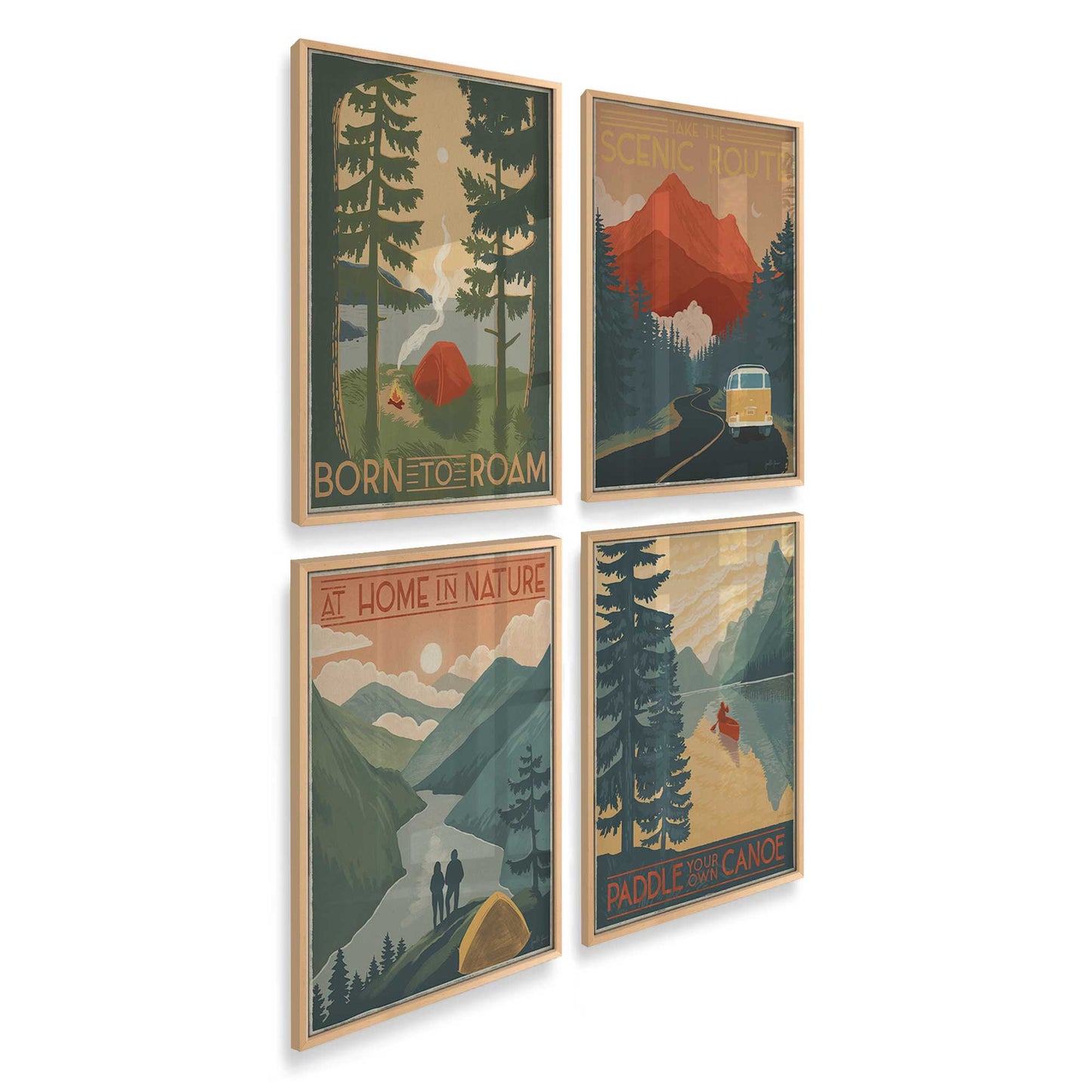 [Color:Raw Maple], Picture of art in a Raw Maple frame at an angle