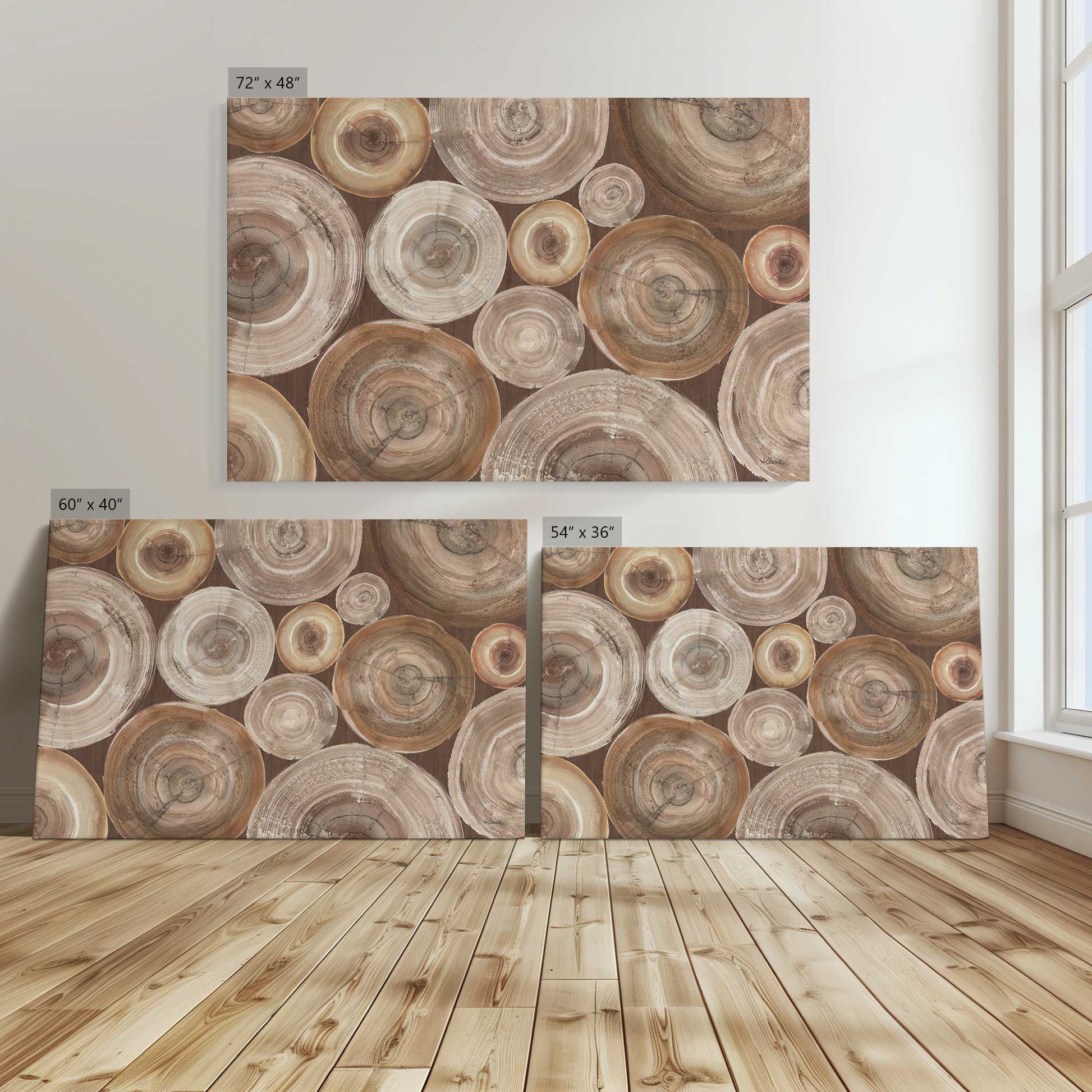 [Color:Stretched Canvas], Image showing the size comparisons