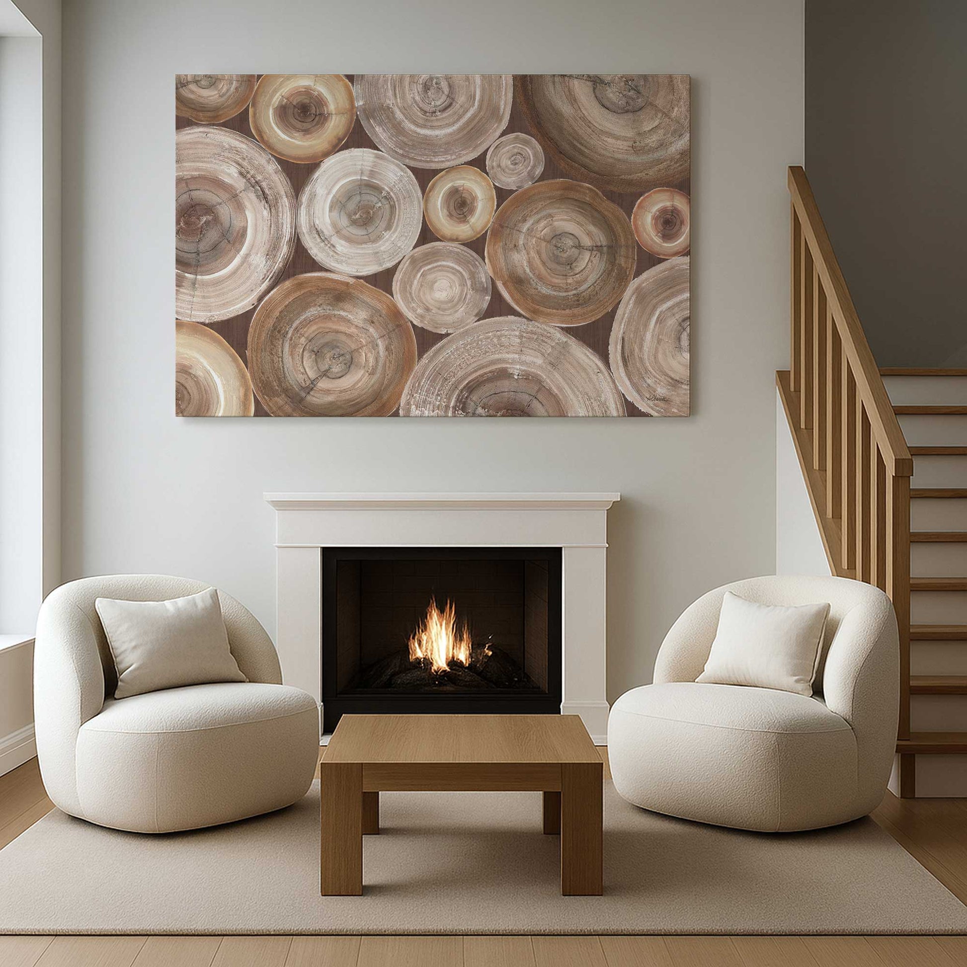 [Color:Stretched Canvas], Picture of art in a room