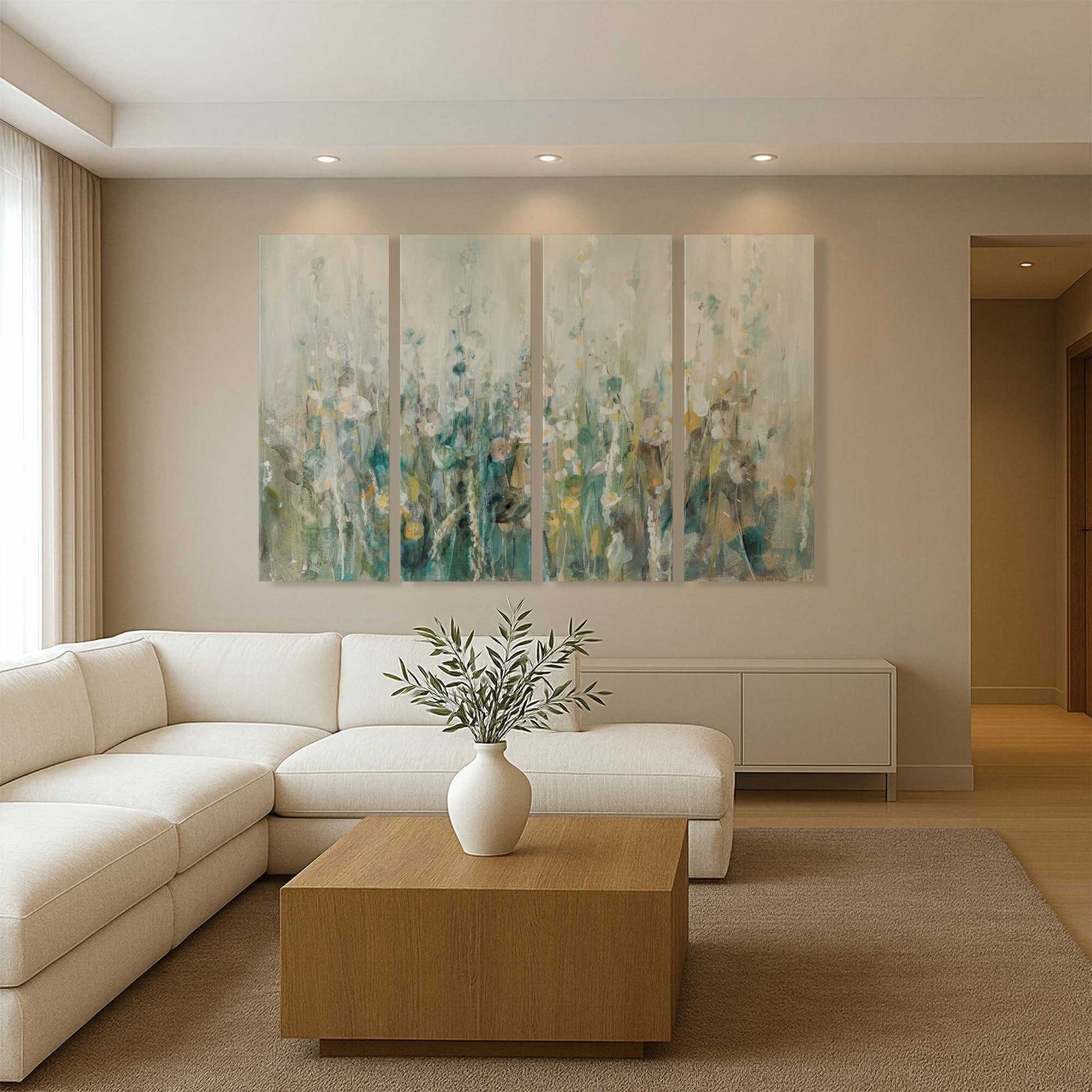 [Color:Stretched Canvas], Picture of art in a room