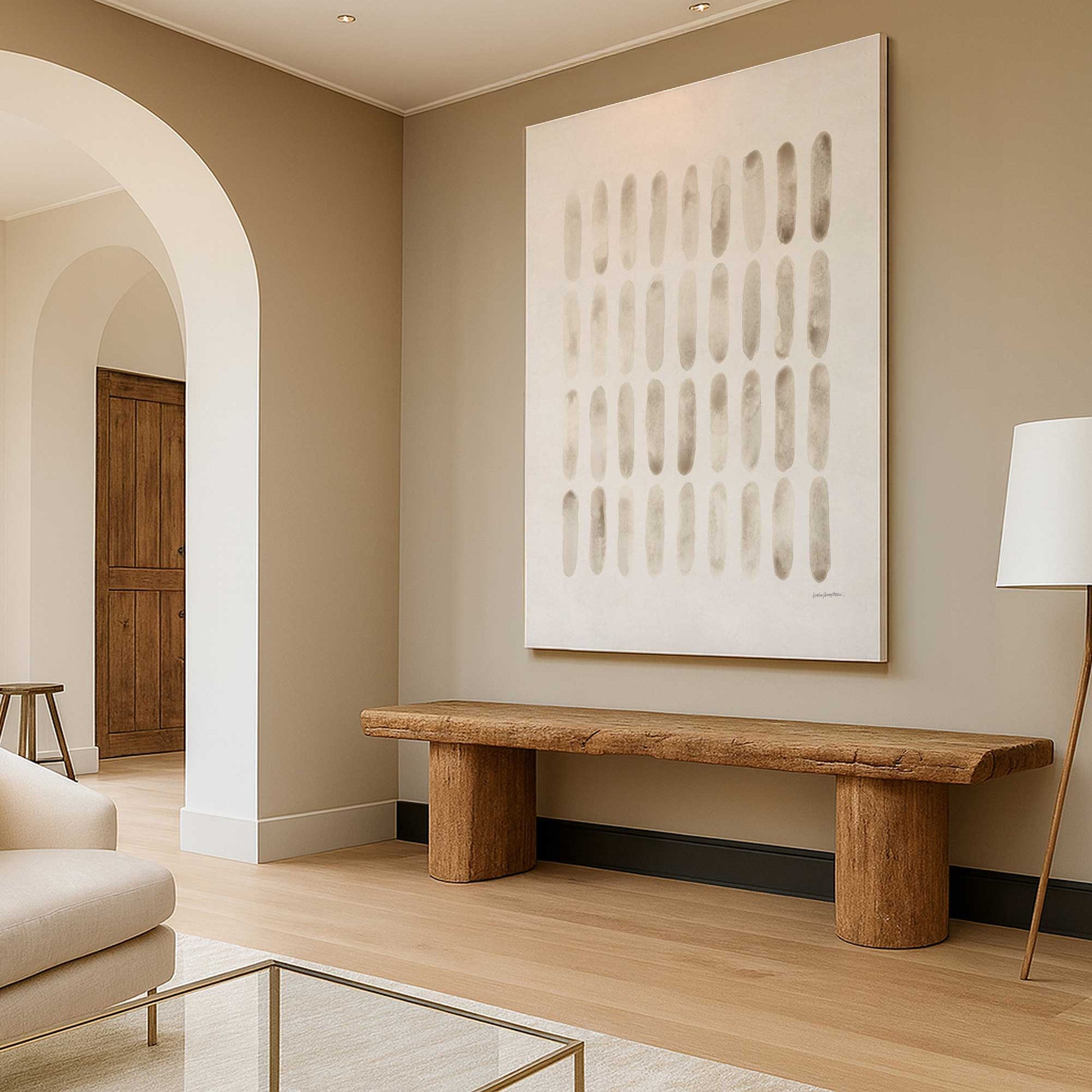 [Color:Stretched Canvas], Picture of art in a room