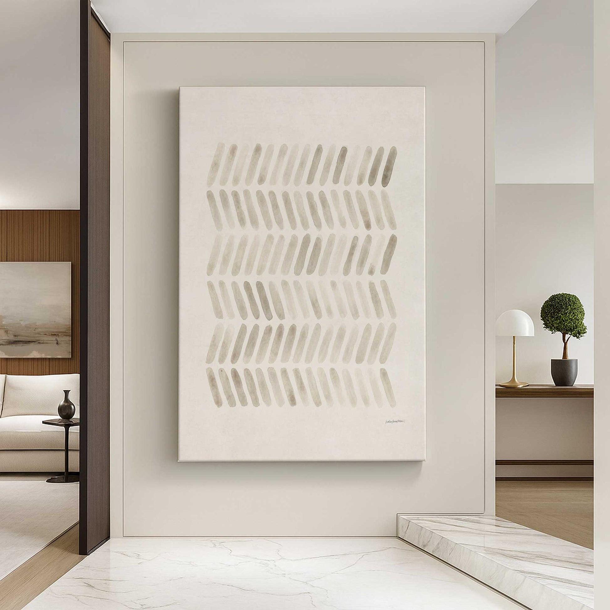 [Color:Stretched Canvas], Picture of art in a room