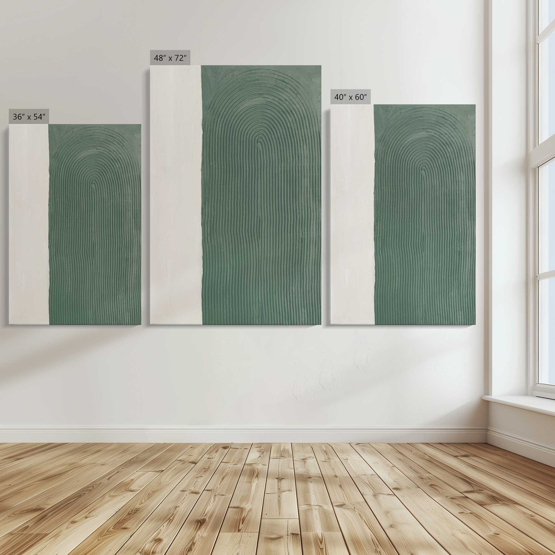 [Color:Stretched Canvas], Image showing the size comparisons