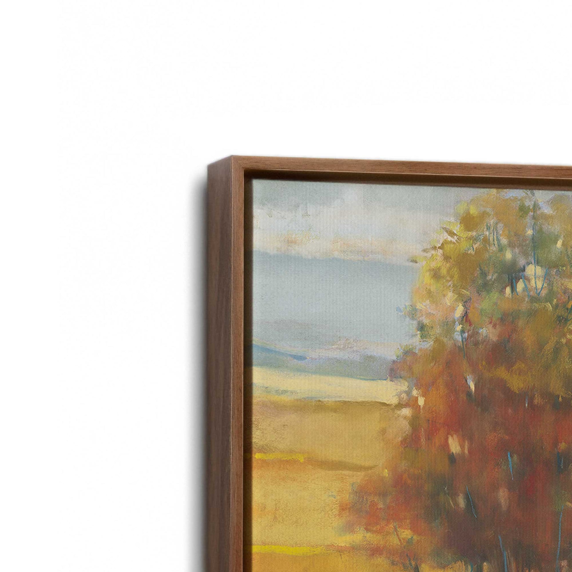 [Color:Walnut], Picture of art in a Walnut frame at an angle