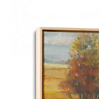 [Color:American Maple], Picture of art in a American Maple frame at an angle