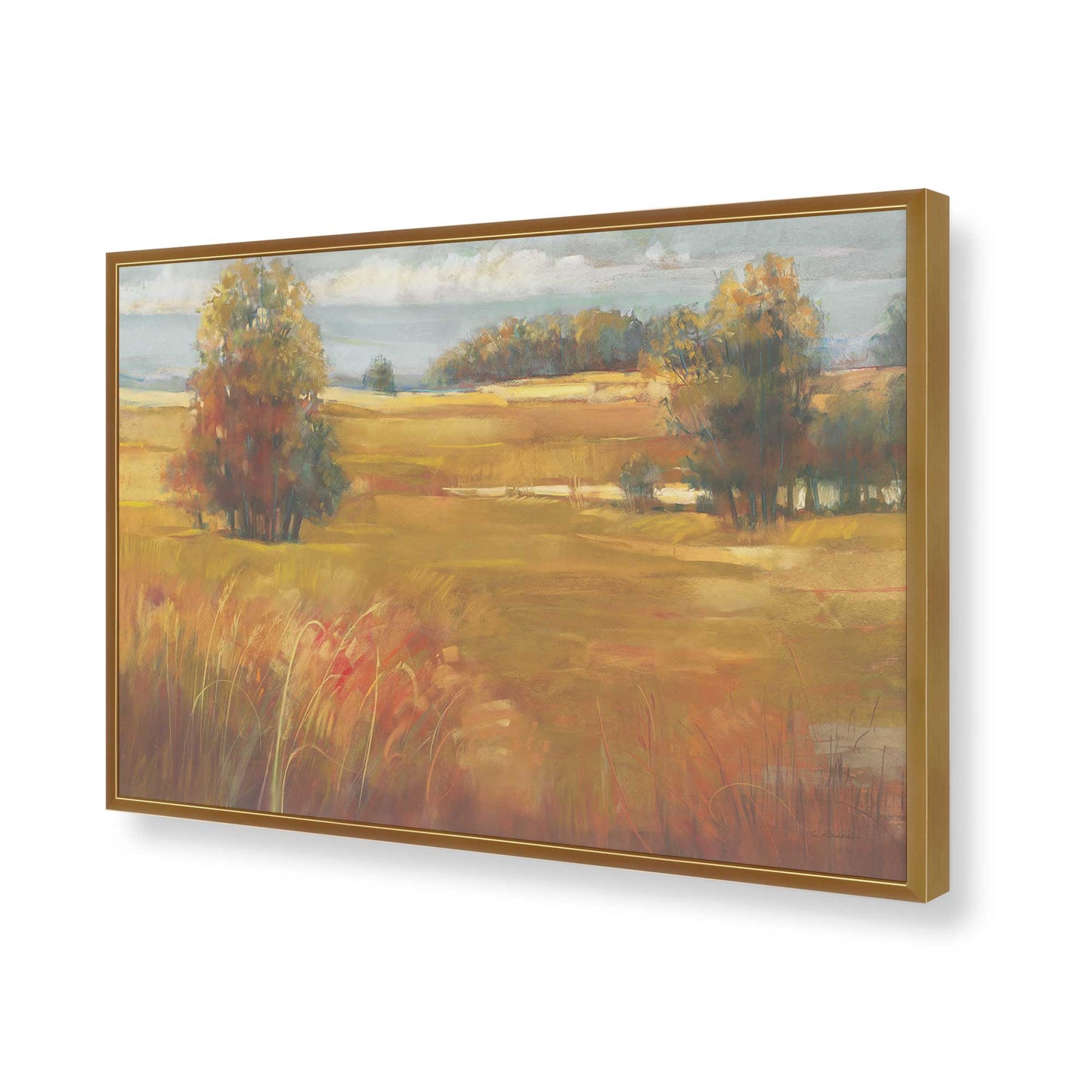 [Color:Polished Gold], Picture of art in a Polished Gold frame of the corner