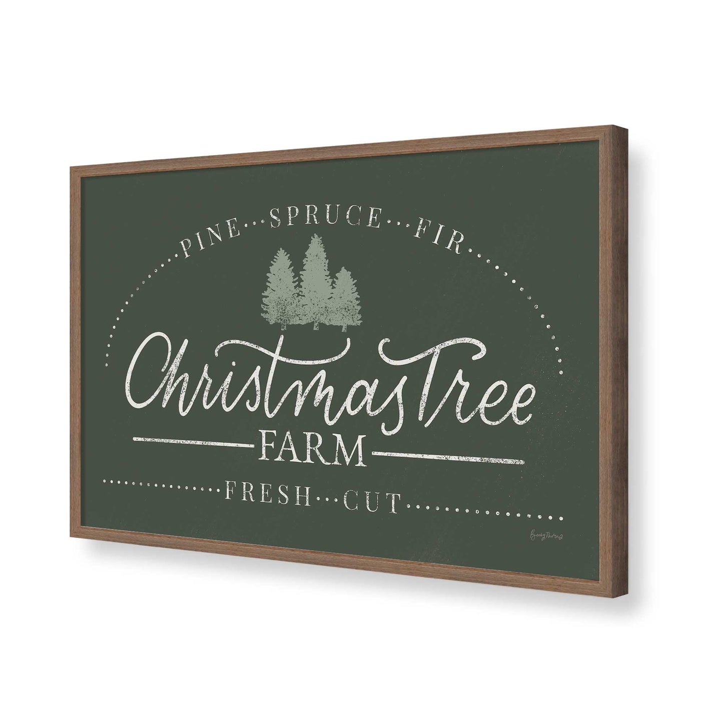 [Color:Walnut], Picture of art in a Walnut frame of the corner