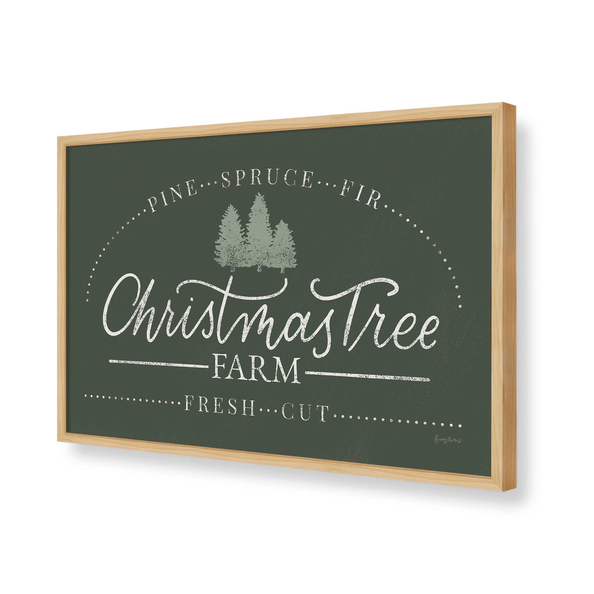 [Color:American Maple], Picture of art in a American Maple frame of the corner