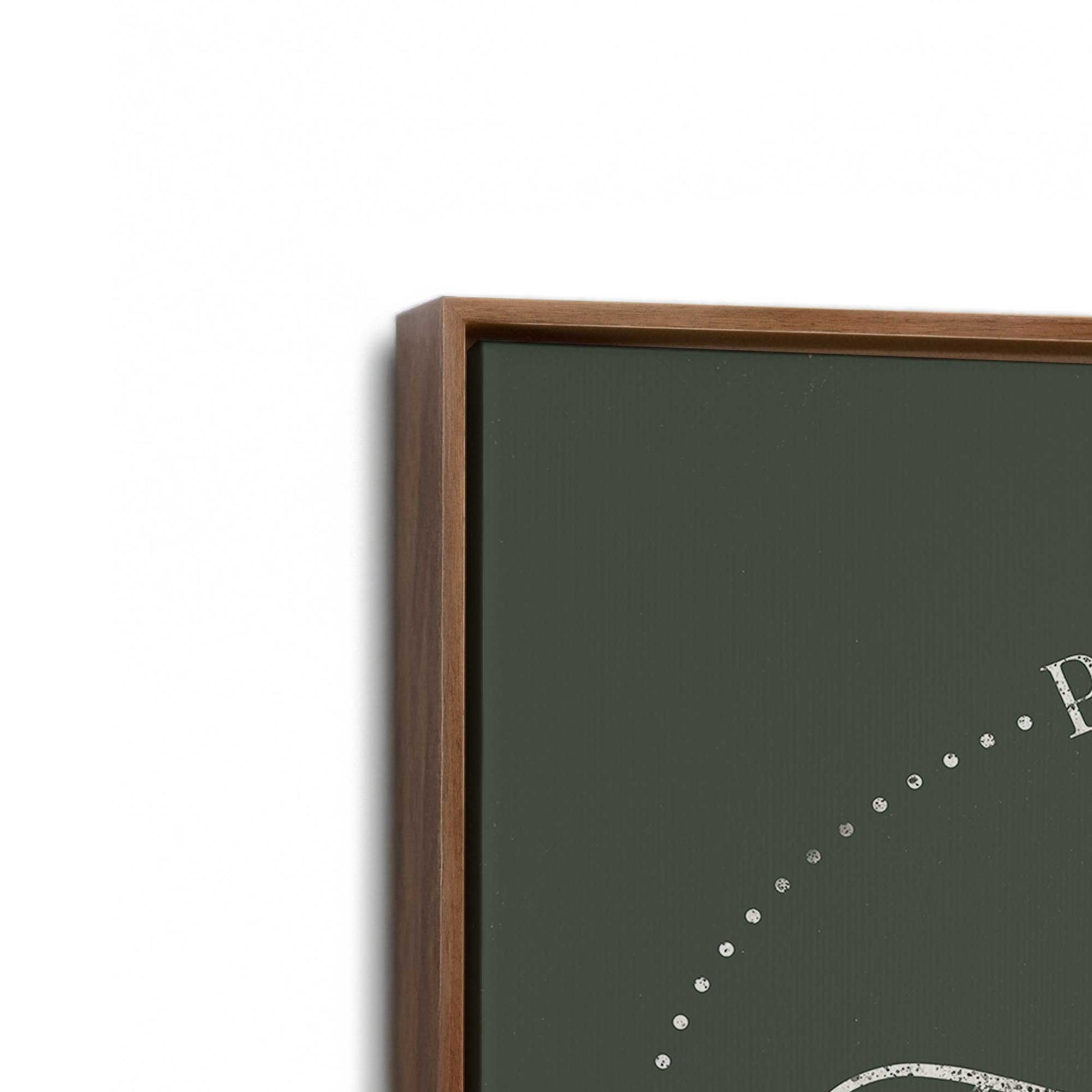 [Color:Walnut], Picture of art in a Walnut frame at an angle