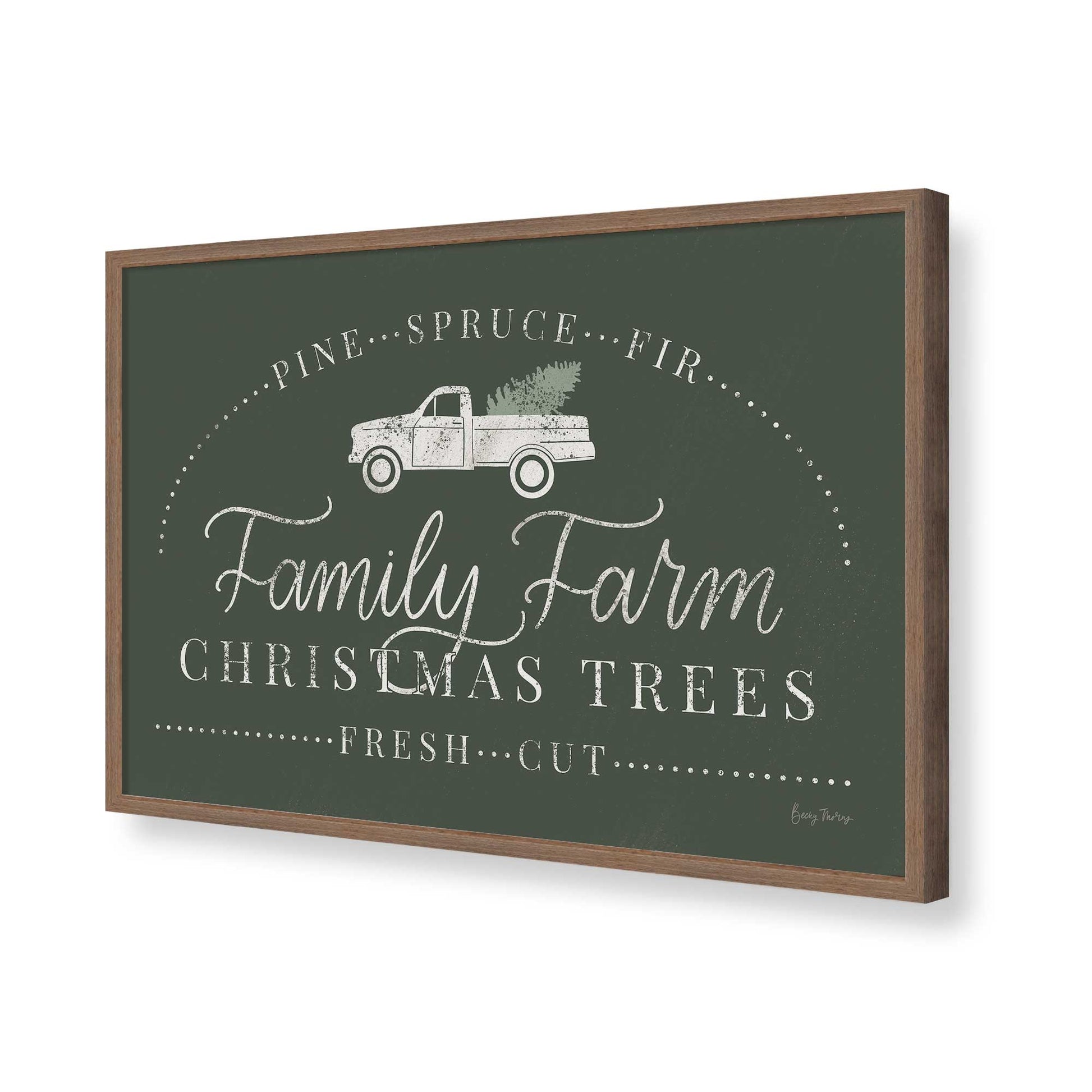 [Color:Walnut], Picture of art in a Walnut frame of the corner