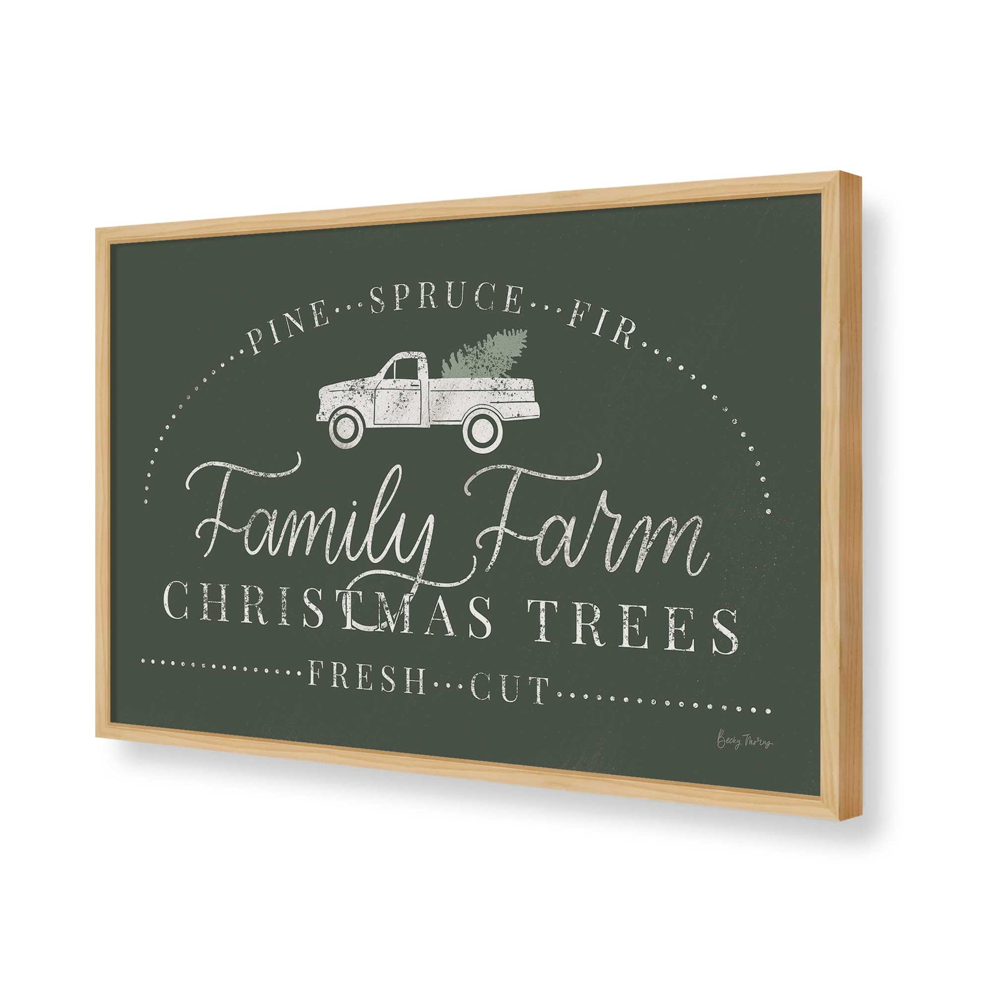 [Color:American Maple], Picture of art in a American Maple frame of the corner