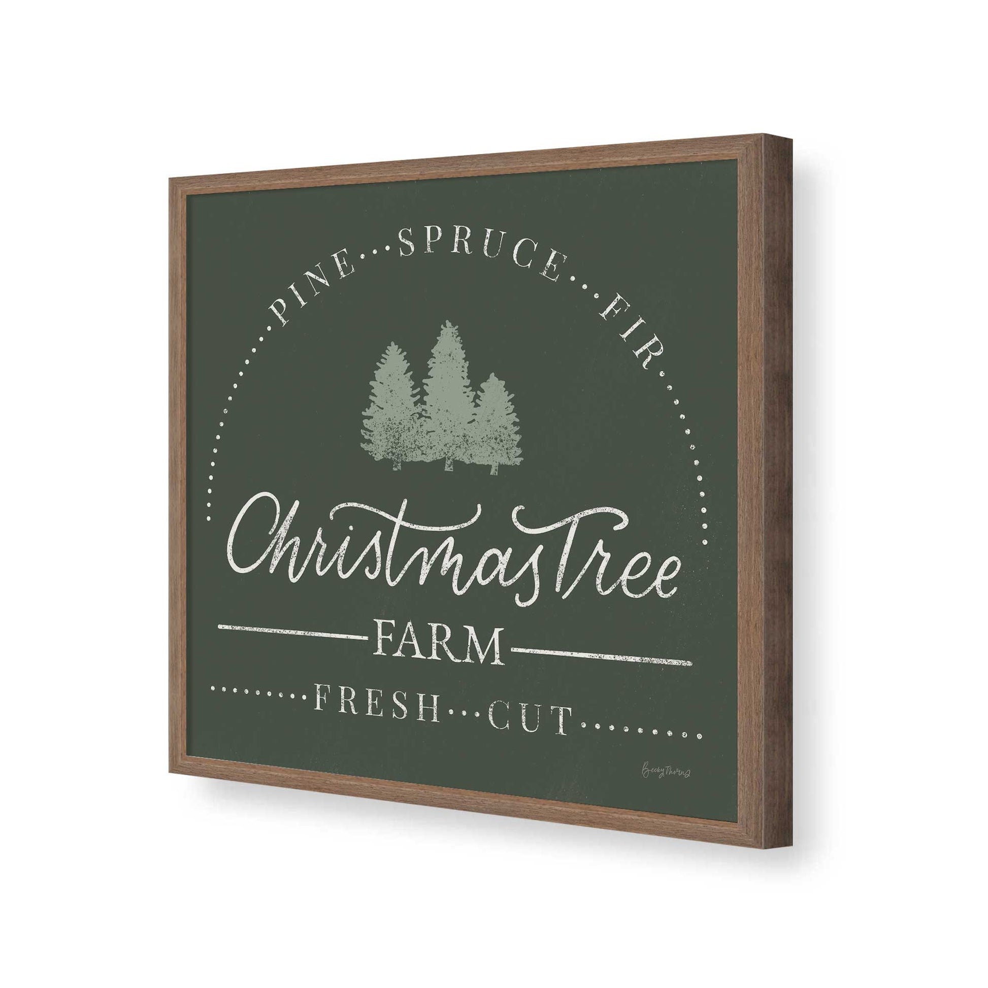 [Color:Walnut], Picture of art in a Walnut frame of the corner