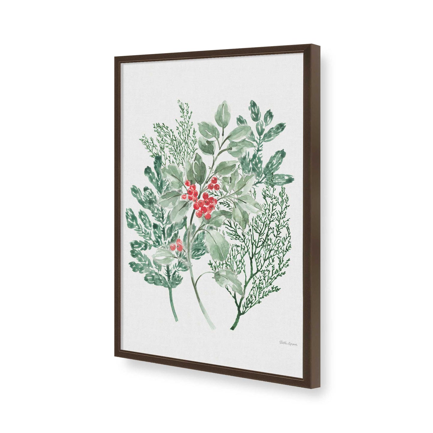 [Color:Brown], Picture of art in a Brown frame of the corner