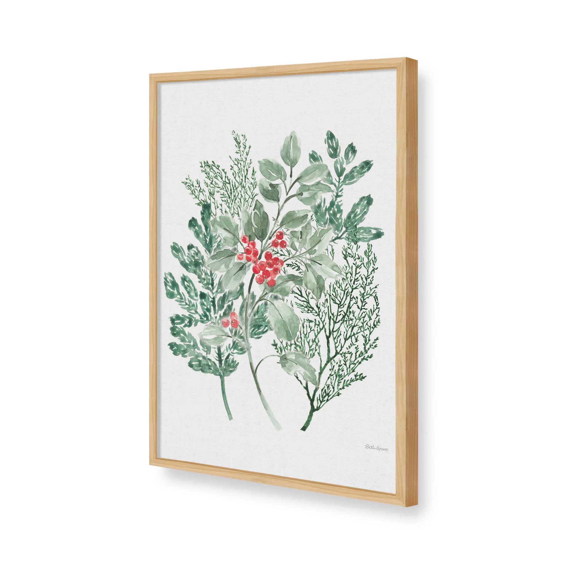 [Color:American Maple], Picture of art in a American Maple frame of the corner