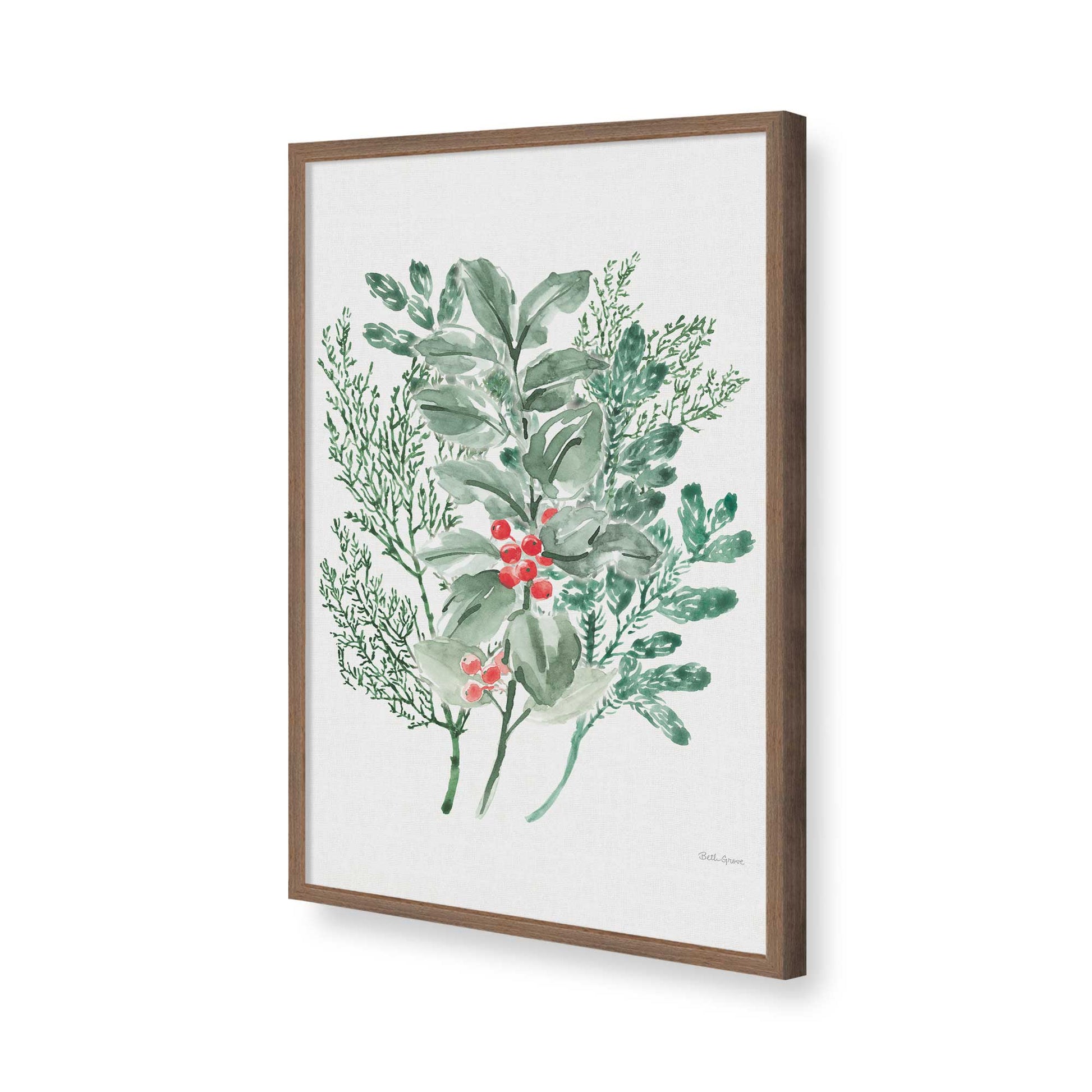 [Color:Walnut], Picture of art in a Walnut frame of the corner