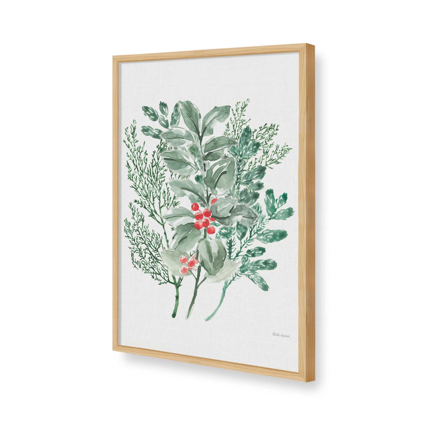 [Color:American Maple], Picture of art in a American Maple frame of the corner