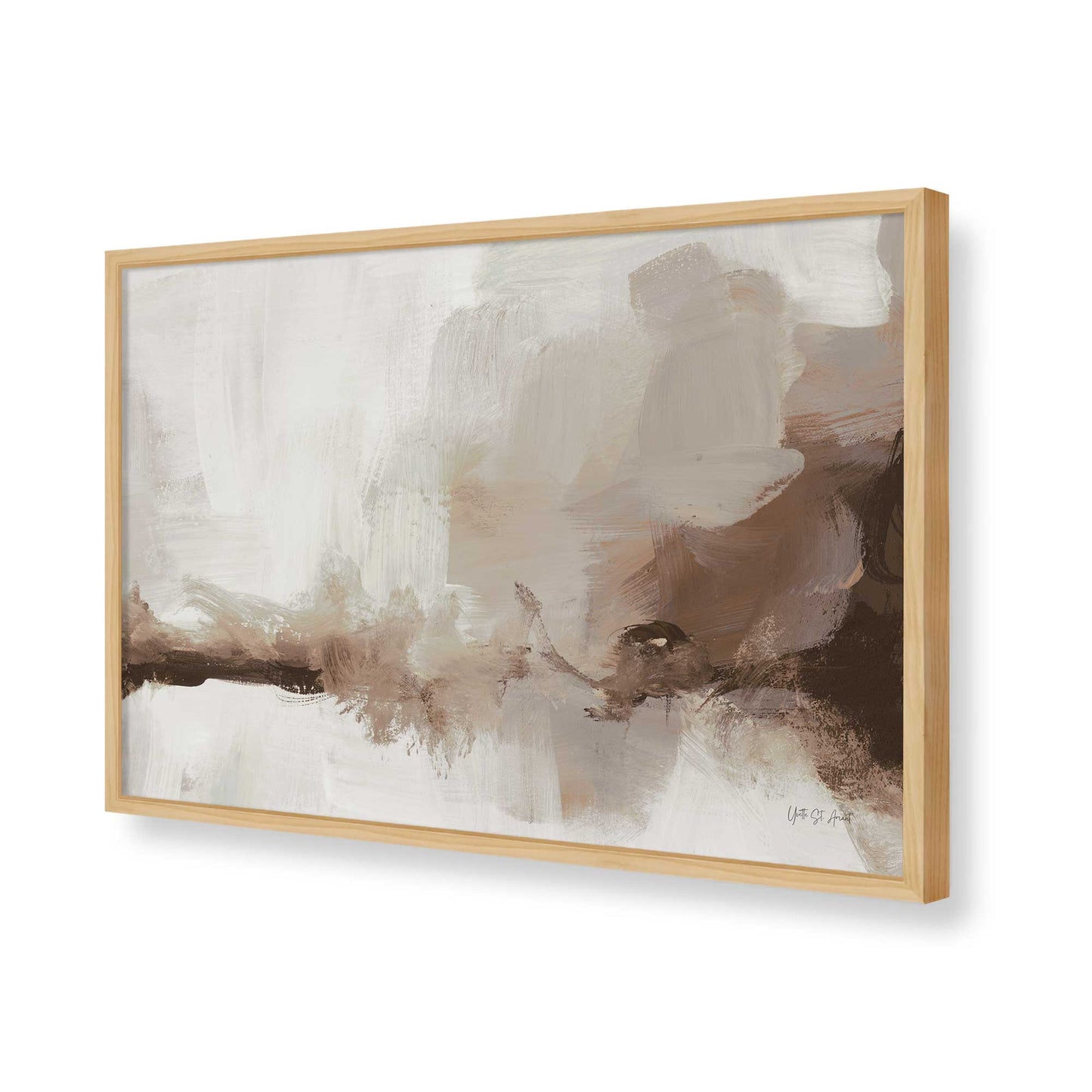 [Color:American Maple], Picture of art in a American Maple frame of the corner
