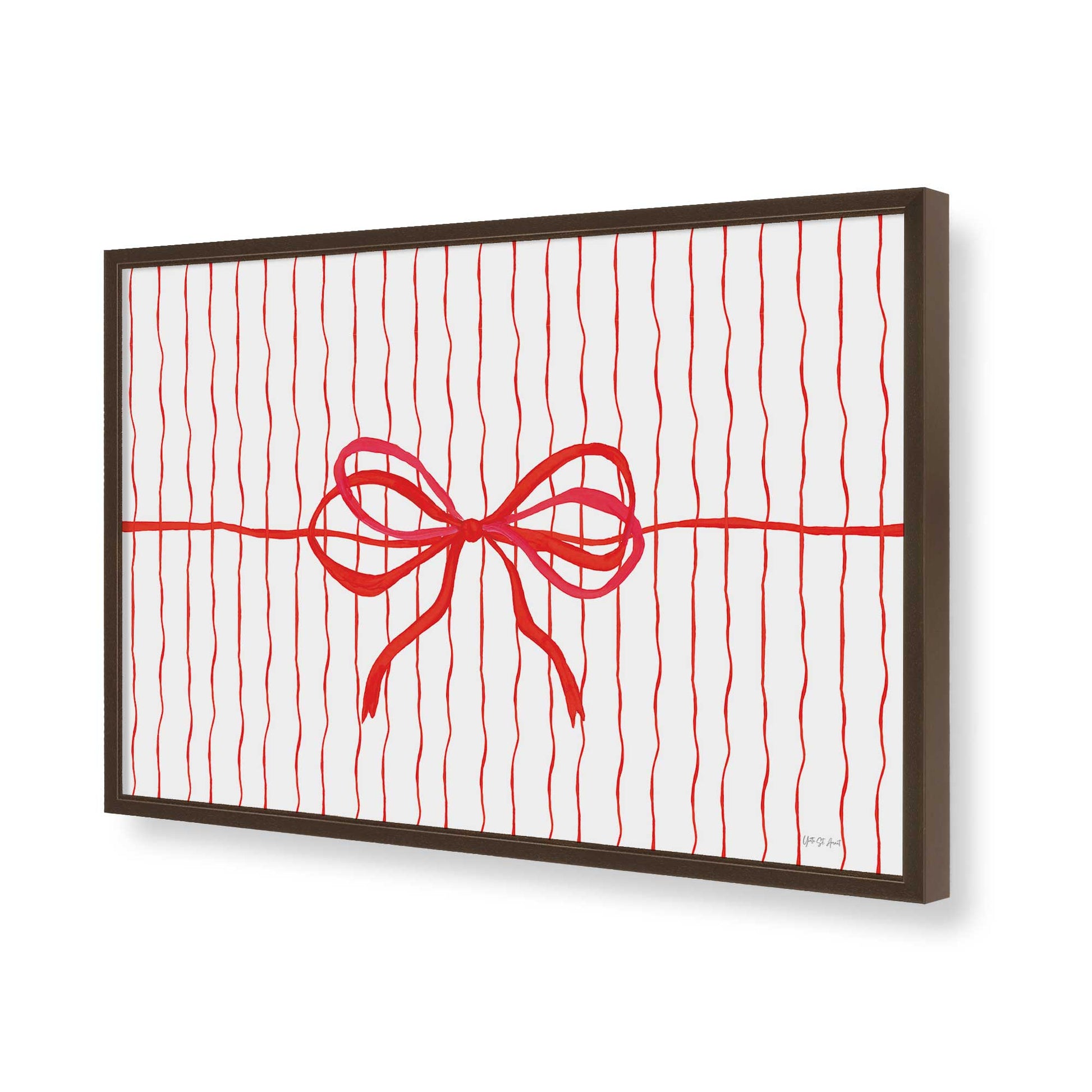 [Color:Brown], Picture of art in a Brown frame of the corner