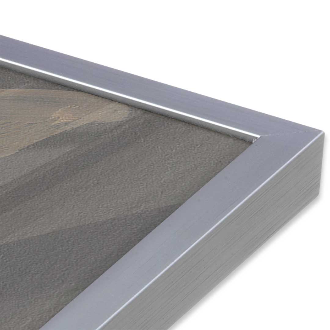 [Color:Polished Chrome], Picture of art in a Polished Chrome frame of the corner