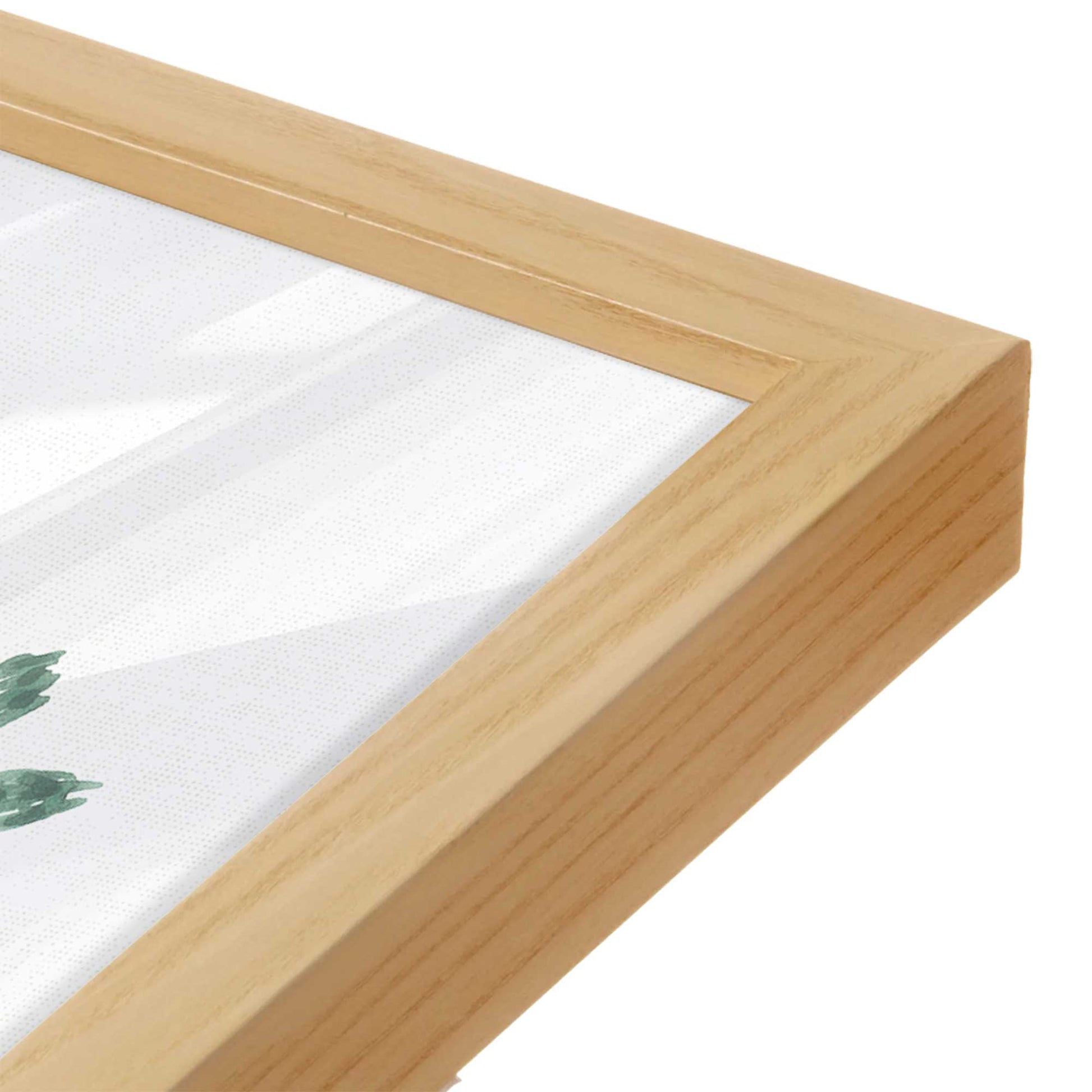 [Color:American Maple], Picture of art in a American Maple frame of the corner
