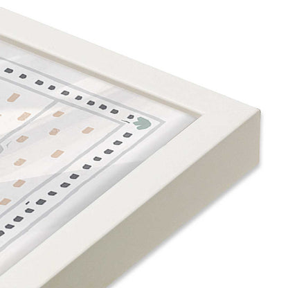 [Color:Opaque White], Picture of art in an Opaque White frame of the corner