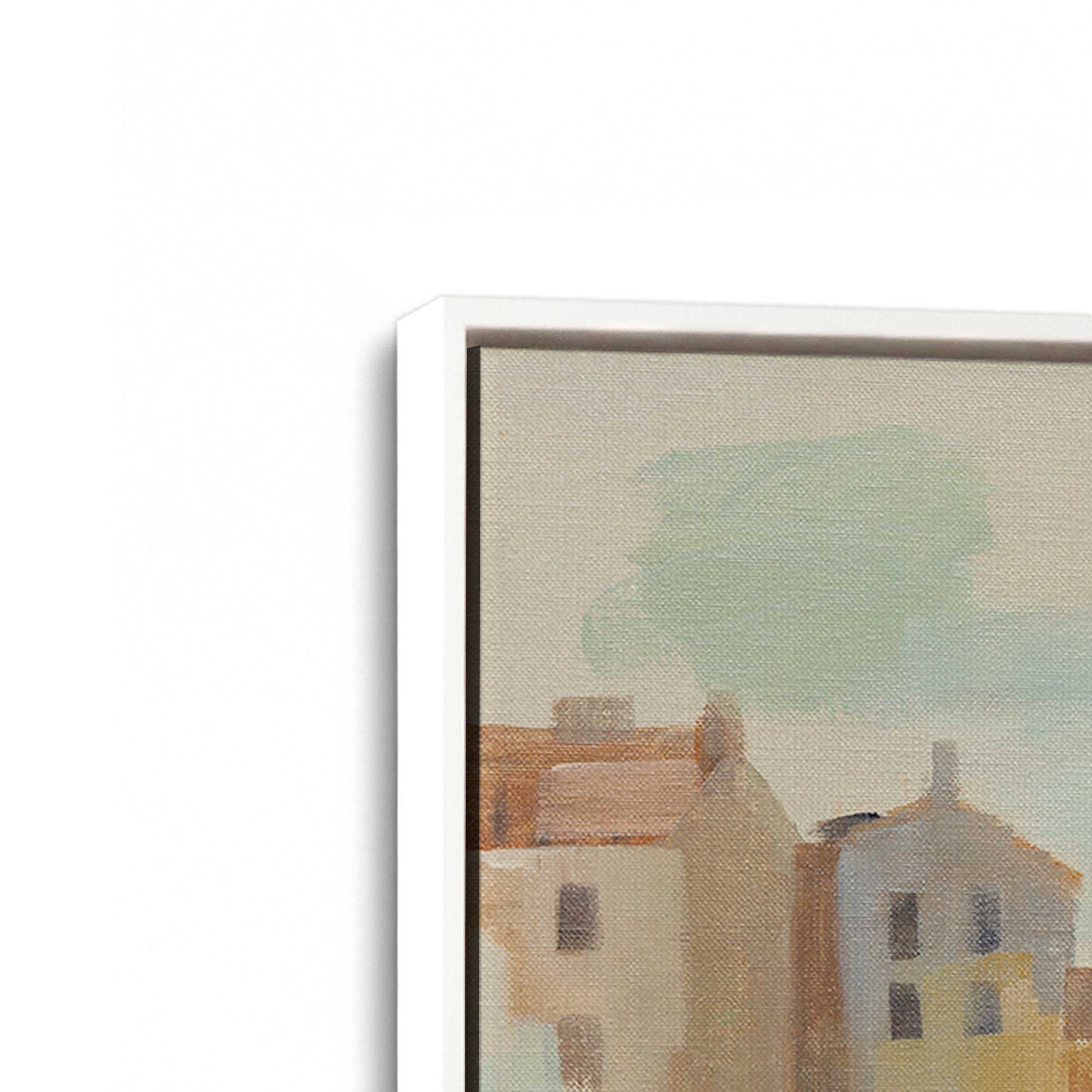 [Color:Opaque White], Picture of art in a White frame at an angle