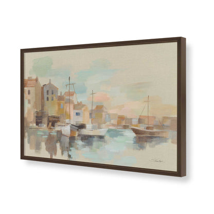 [Color:Brown], Picture of art in a Brown frame of the corner