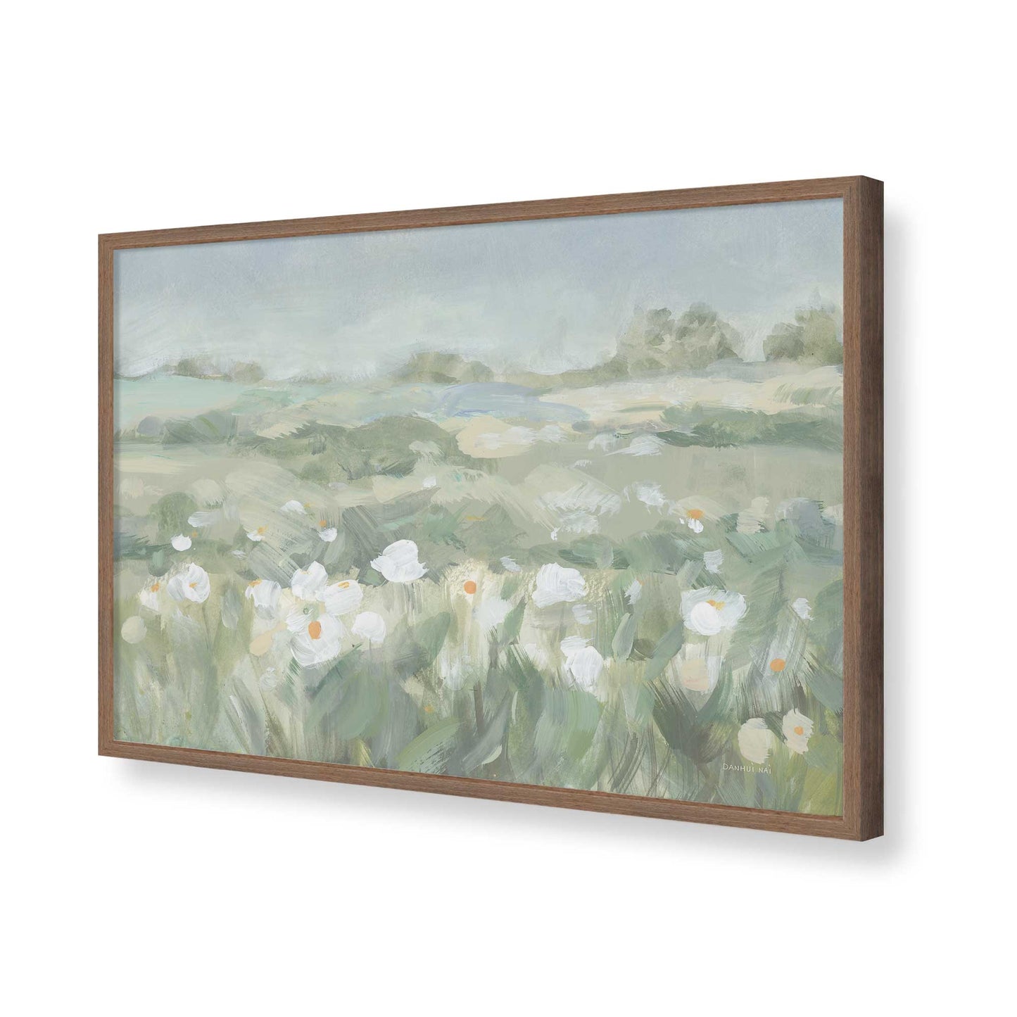 [Color:Walnut], Picture of art in a Walnut frame of the corner