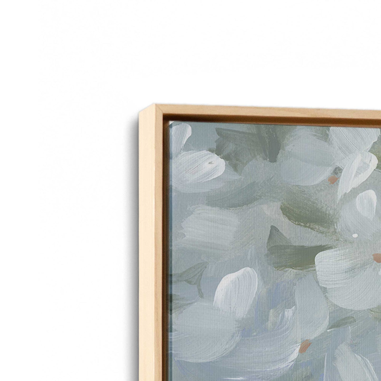 [Color:American Maple], Picture of art in a American Maple frame at an angle