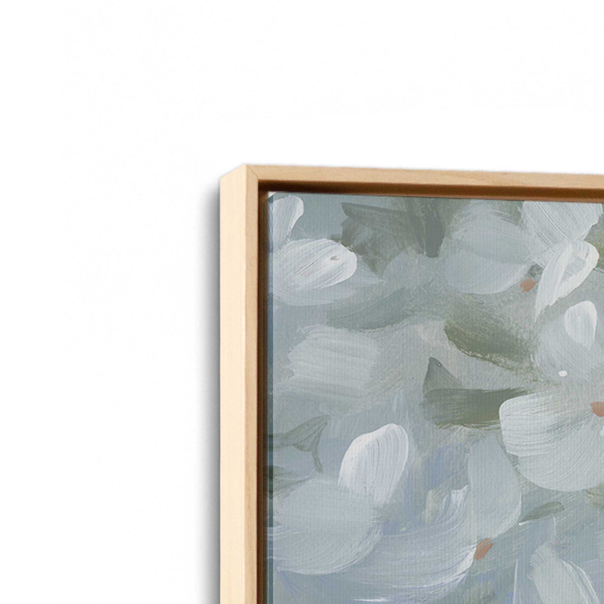 [Color:American Maple], Picture of art in a American Maple frame at an angle