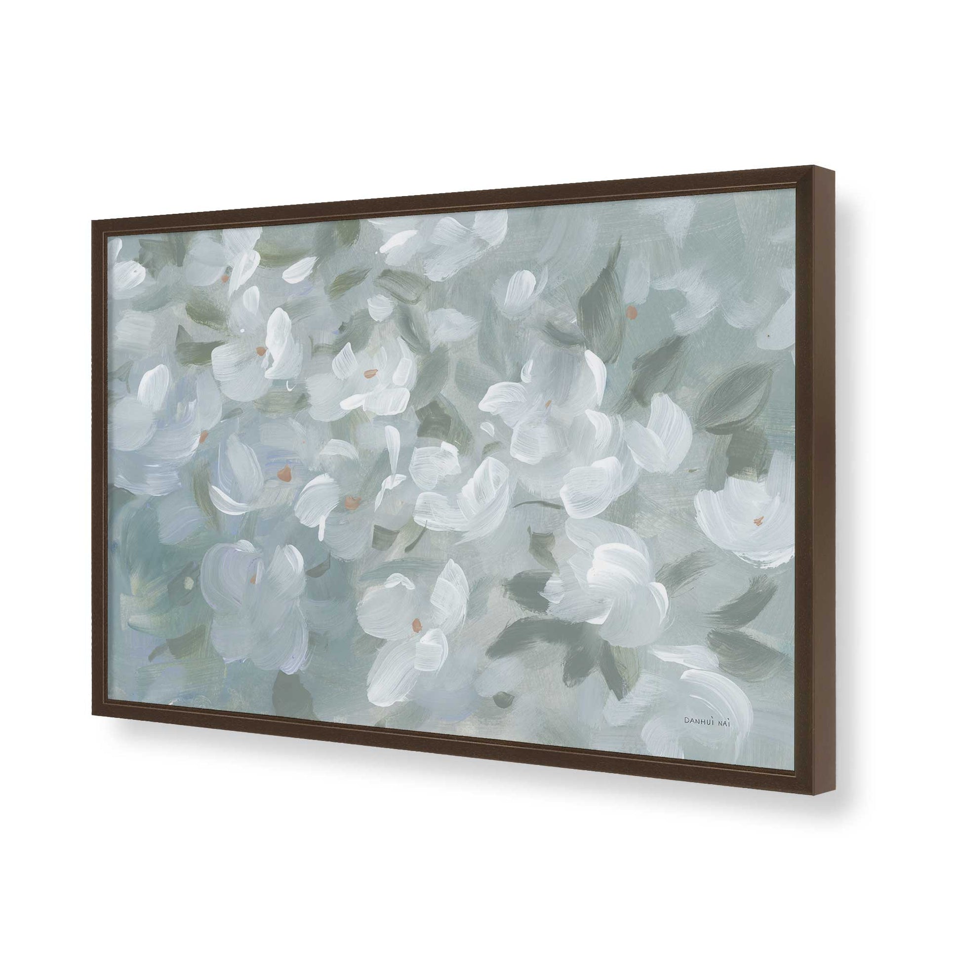 [Color:Brown], Picture of art in a Brown frame of the corner
