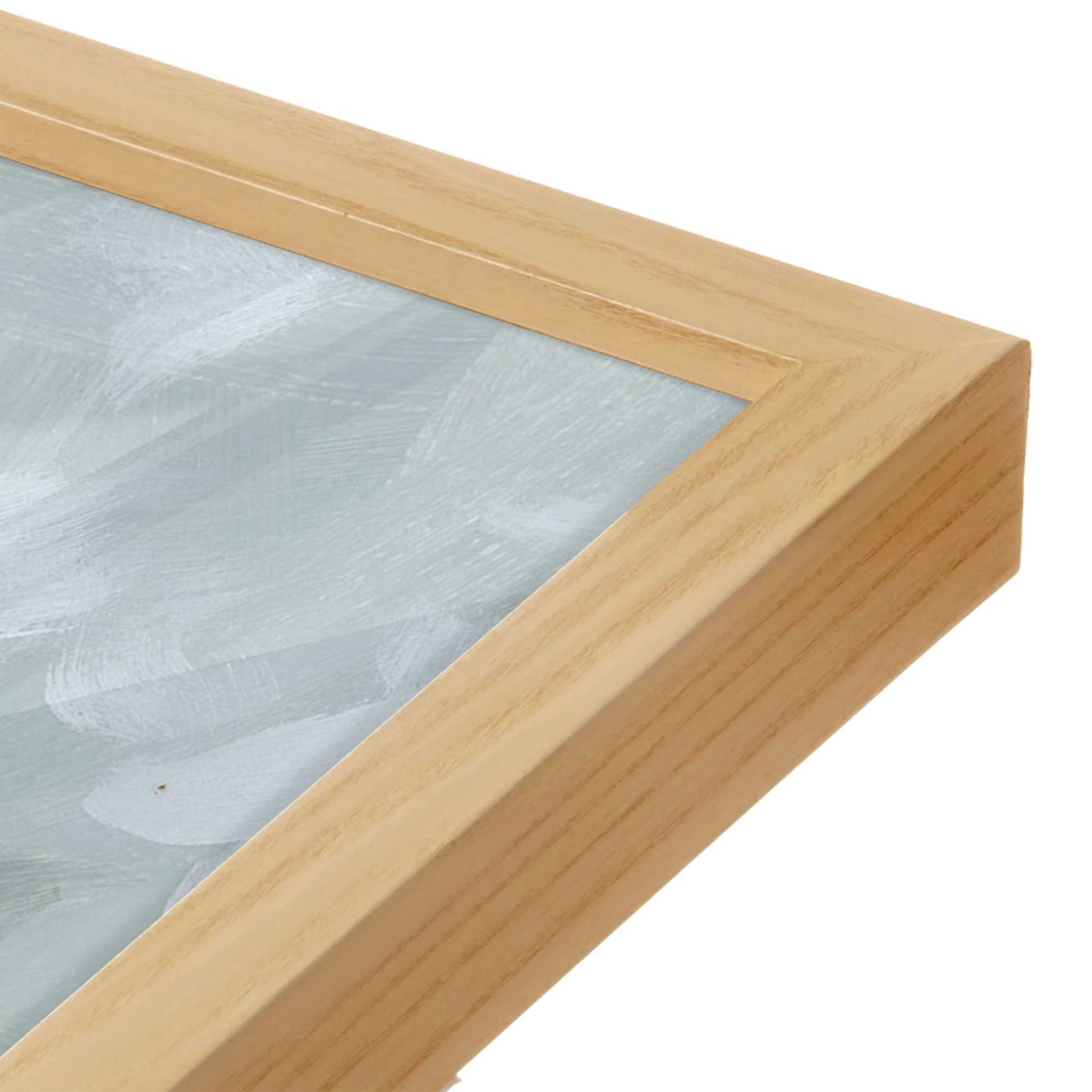 [Color:American Maple], Picture of art in a American Maple frame at an angle